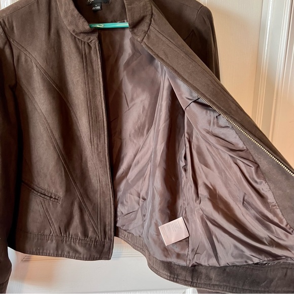 Vintage SOJO Brown Bomber/Varsity Style Jacket—SZ. Large - Picture 10 of 14